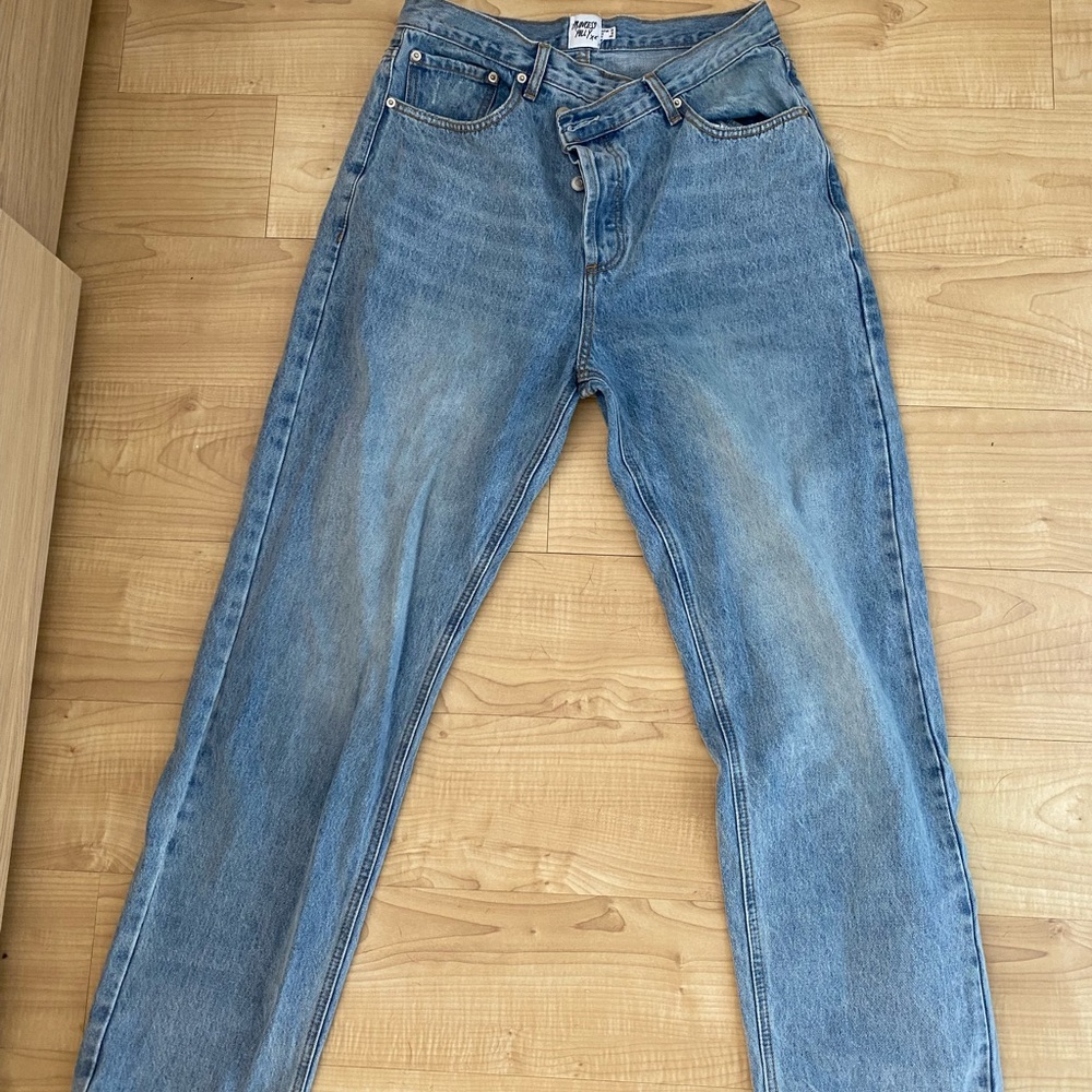 Princess polly Asymmetrical straight leg jeans